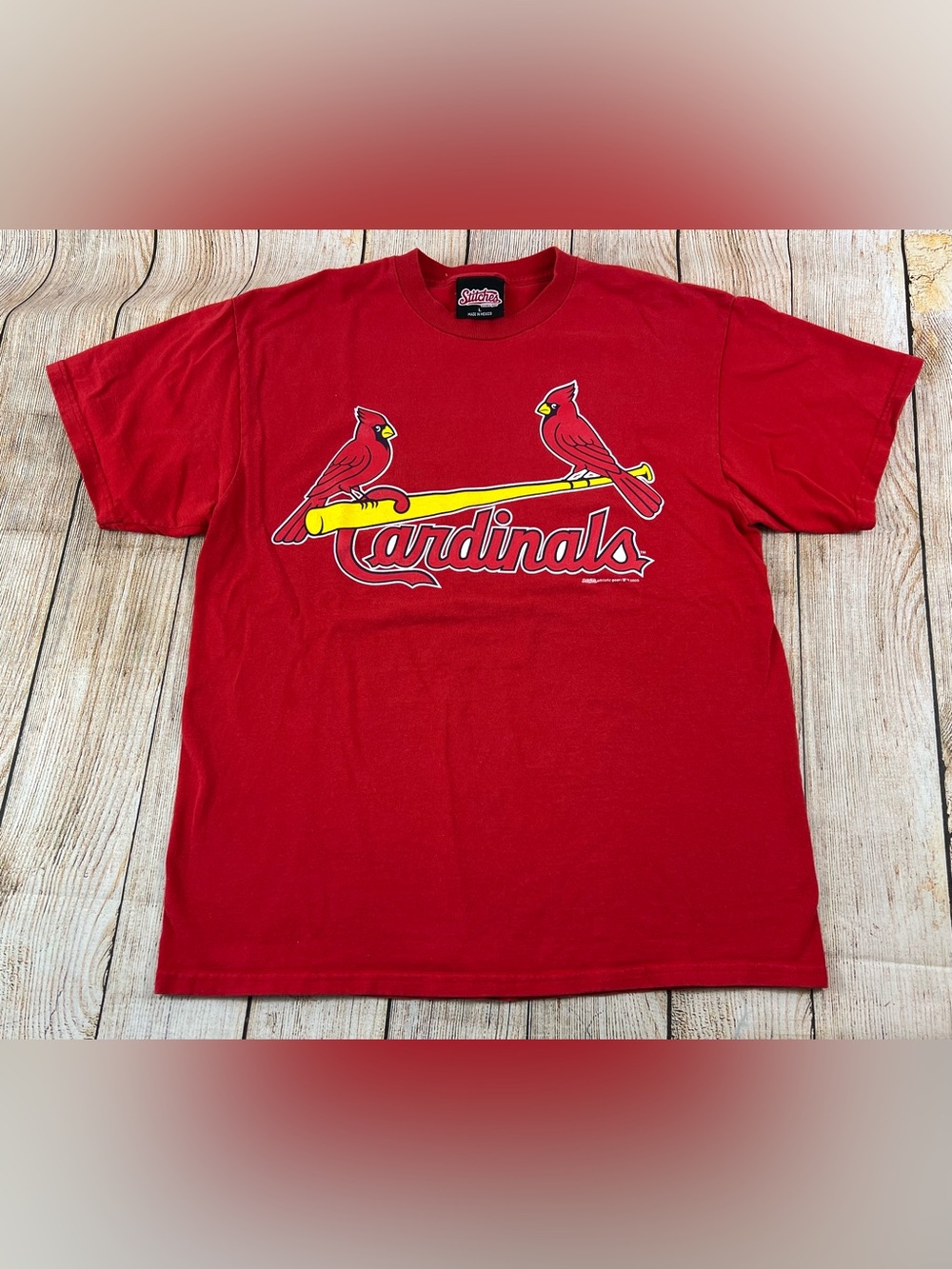 Vintage Stitches MLB St Louis Cardinals Baseball Red T Shirt Size Large 2005